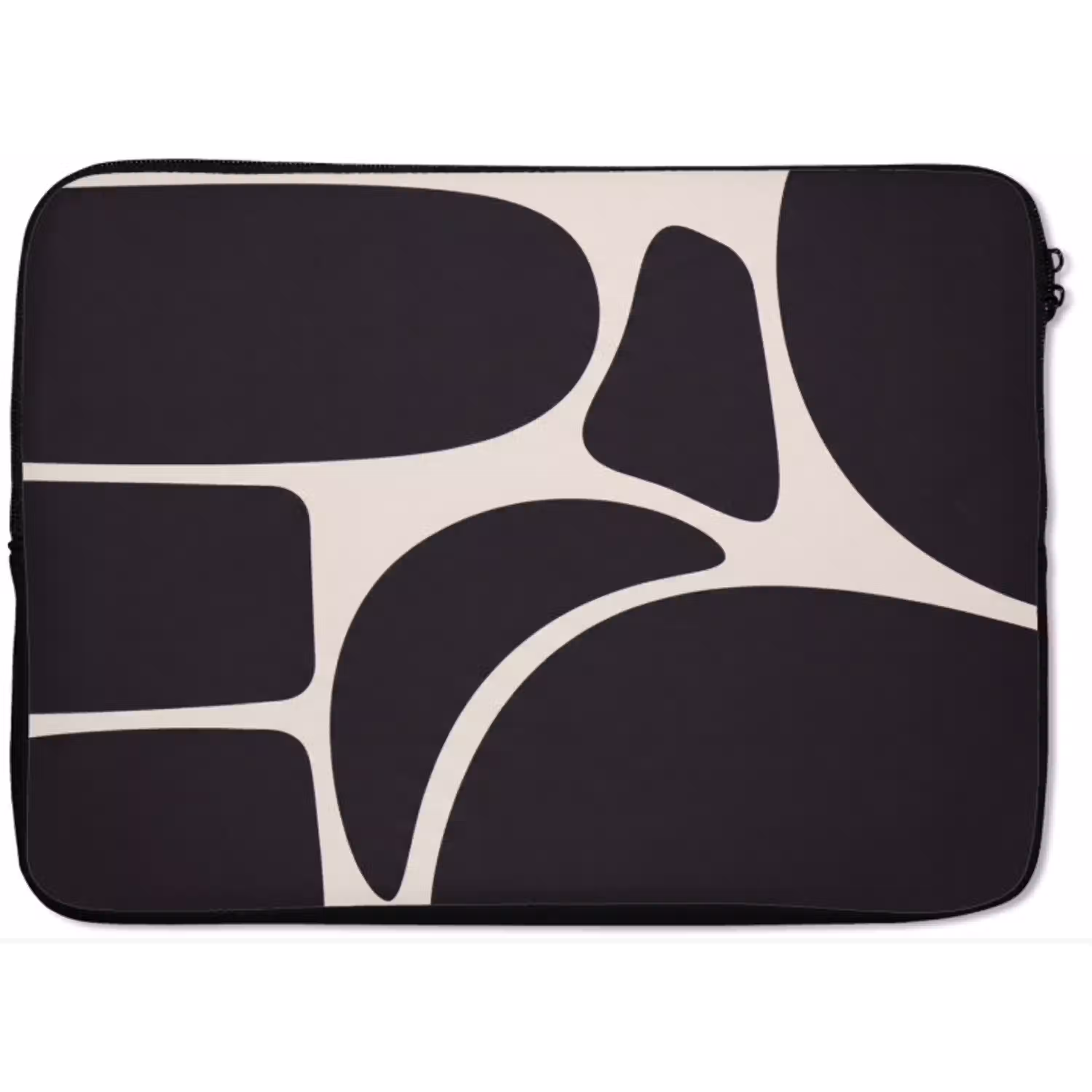 Patroon - Organisch - Zwart laptophoes neopreen klein -zkaufland3dotto