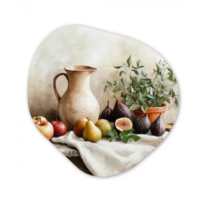Fruit - Kruiden - Landelijk Wandcirkel Organisch Forex 3mm klein -3d