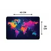 Wereldkaart - Kleurrijk - Graffiti Placemat vinyl groot -specs