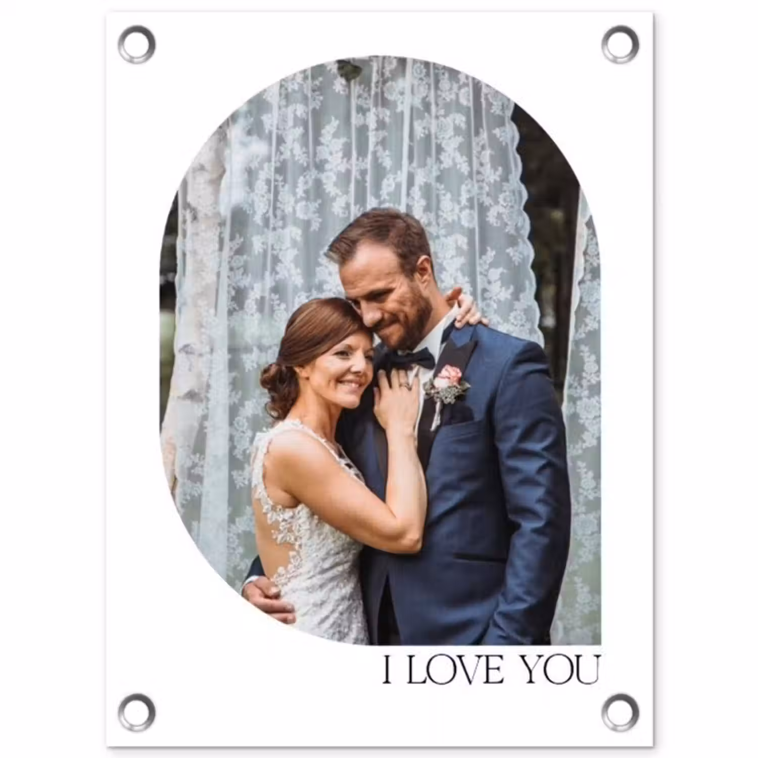 Gepersonaliseerde tuinposter - I Love You - Beeld