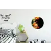 Fastfood - Graffiti - Hamburger - Eten - Modern Wandcirkel aluminium klein -kinderkamer