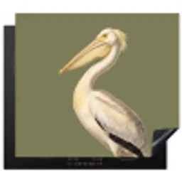 Pelikaan - Wit - Vogel - Klassiek - Natuur Inductie beschermer vinyl 3mm middel -3d