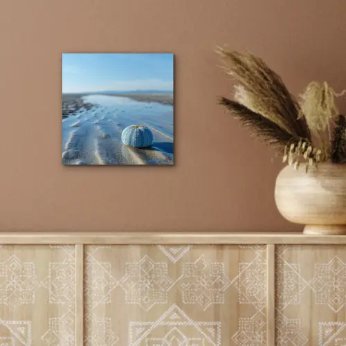 Strand - Schild - Water - Blauw aluminium wit klein -sfeer4