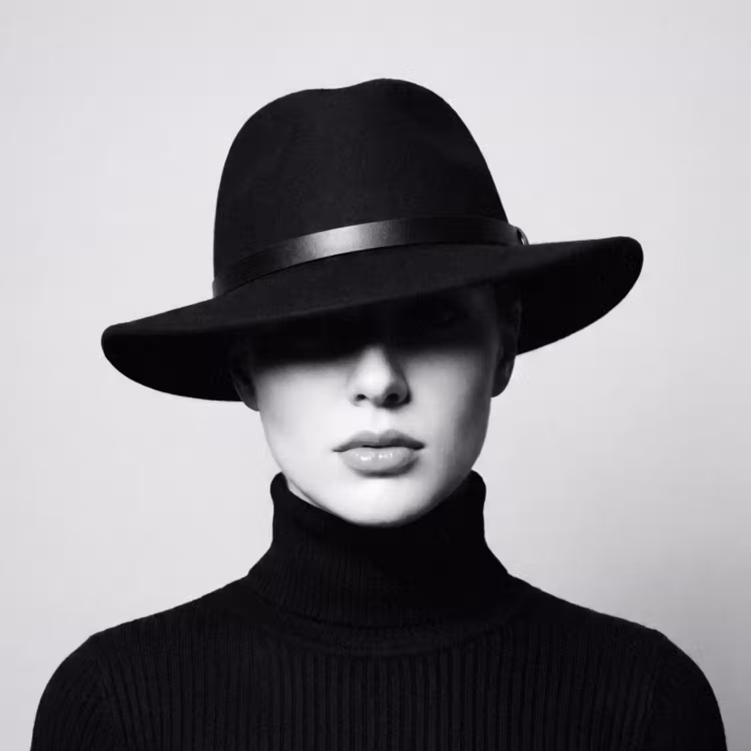 Tapete - Frau - Schatten - Schwarz - Weiß - Mysteriös