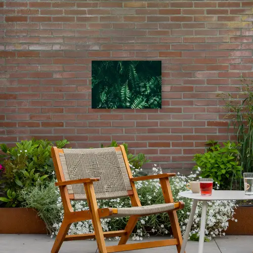 Bladeren - Jungle - Natuur - Tropisch - Planten Tuinposter op houten frame 2 cm dik klein -sfeer3
