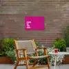 Focus on the good - Roze - Simple Tuinposter op houten frame 2 cm dik klein -sfeer3