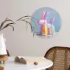 Dier - Ballon - Pasteltinten - Glanzend Wandcirkel kunststof plaat 5mm dik klein -sfeer4