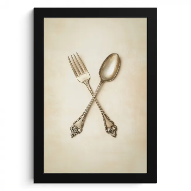 Beige - Vintage - Bestek KitchenYeah - Keuken - Fotolijst klein -3d