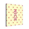 Nice - Stippen - Roze - Geel aluminium wit klein -3d