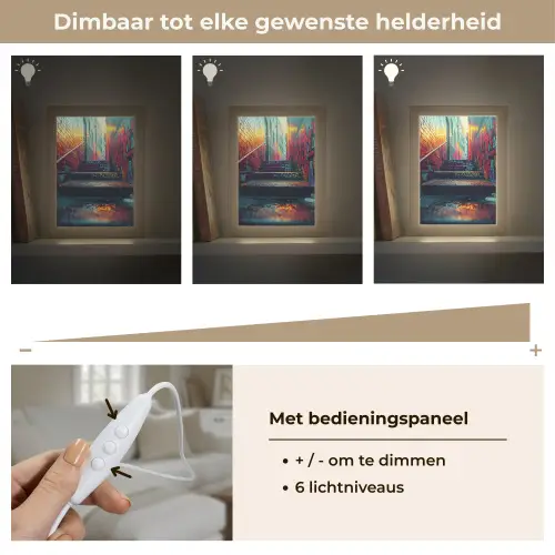 Architectuur - Neon - Trap - Graffiti Light Box met kabel (Tafellamp) klein -USP_dimbaarNL