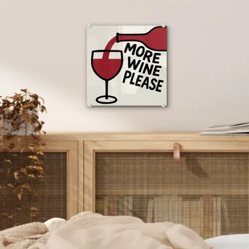 Wijnfles - Quote - Rood - Glas plexiglas 5mm klein -sfeer4
