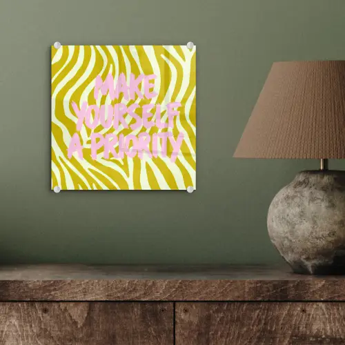 Zebraprint - Priority - Roze plexiglas 5mm klein -sfeer3