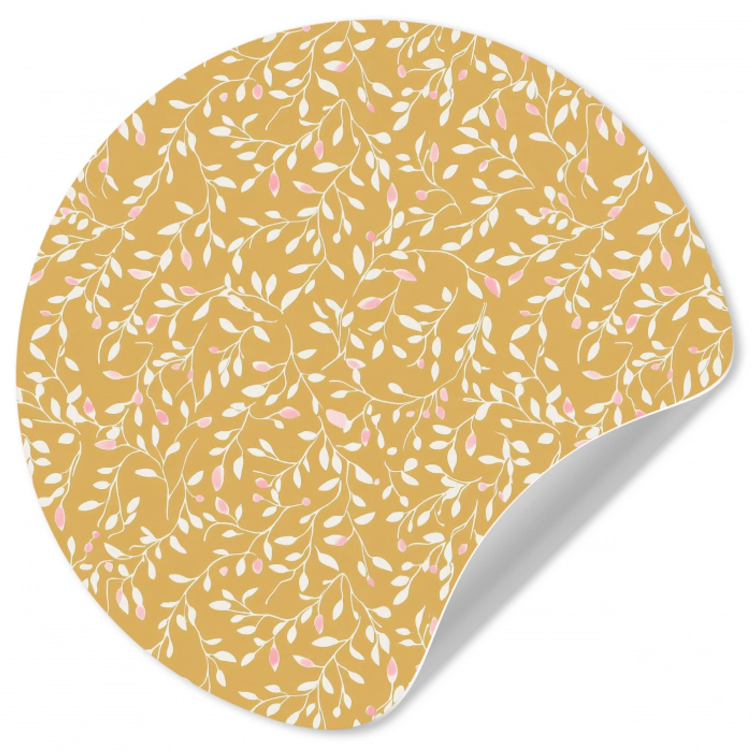Takjes - Patroon - Oker Wandcirkel behangsticker klein 186 -3d