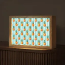 Ananas - Strepen - Groen Light Box met kabel (Tafellamp) klein 924 -z3d_website