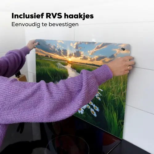 Beekje - Landschap - Margriet Inductie beschemer met haakjes klein -ky-ophangen-nl