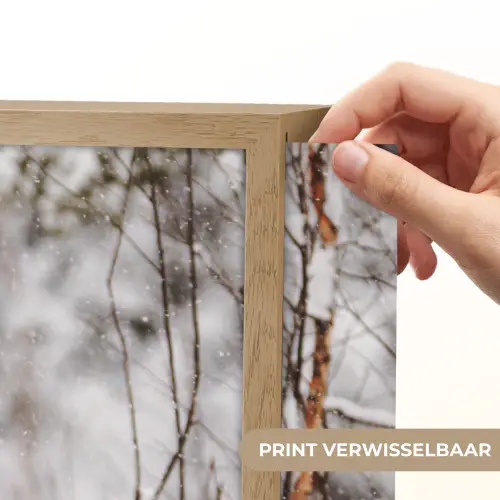 Wolf - Winter - Sneeuw - Natuur - Dieren Light Box met batterij (Wandlamp) middel -USP_websiteprintNL