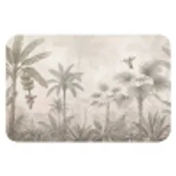 Jungle - Banenboom - Kolibrie - Beige Badmat klein -3d