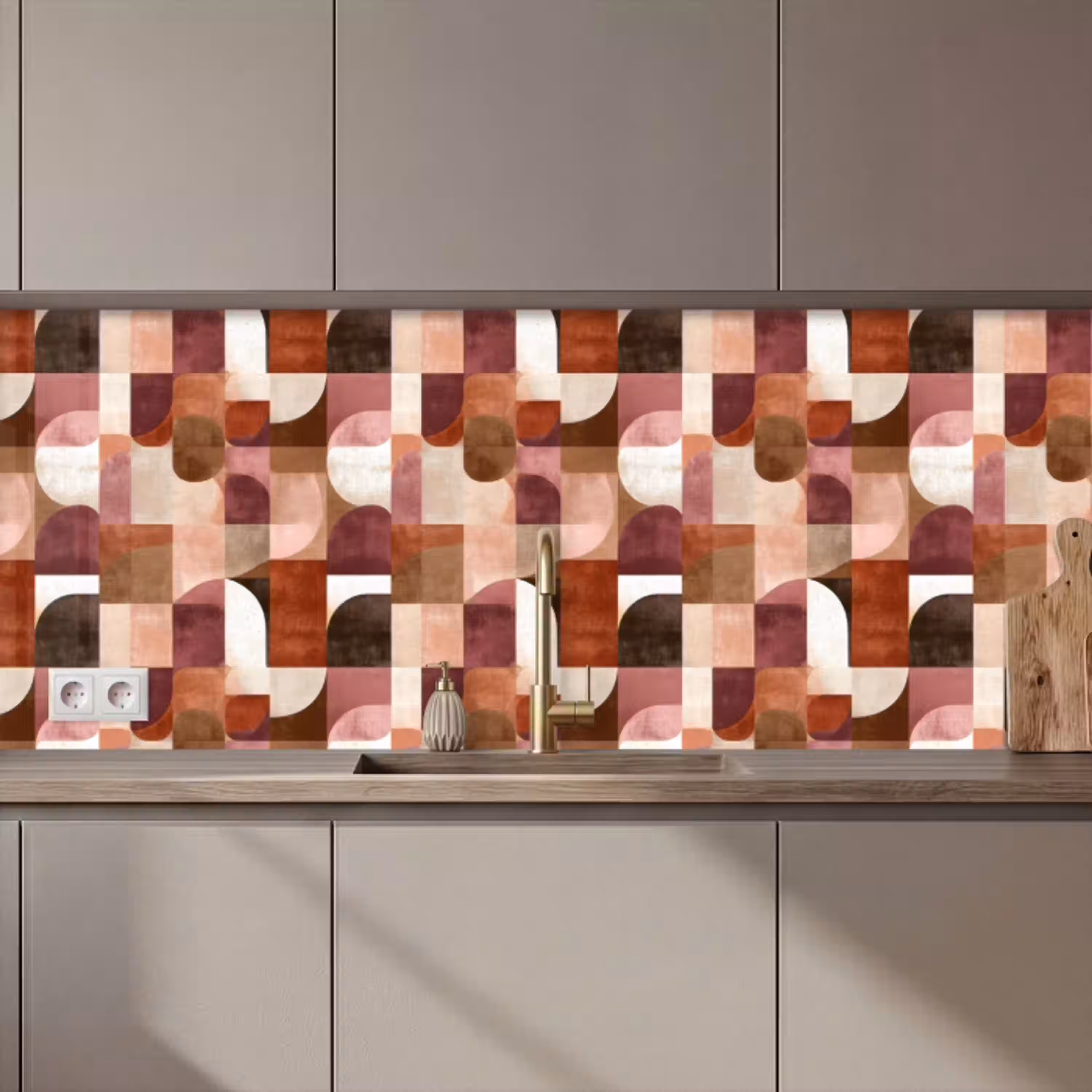 Geometrie - Modern - Retro keuken achterwand 2 middel 871 zz_3dshopping