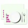Focus on the good - Beige - Roze Placemat vinyl groot -zzsfeer2_Kitchenyeah-website