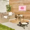 No rain no flowers - Bloem - Roze Tuinposter op houten frame 2 cm dik klein -sfeer2