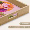 Vrouw - Abstract - Cirkel - Bloemen Dienblad Rechthoek middel -USP_HandgreepNL