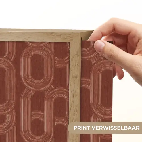 Abstract - Textuur - Bruin Light Box met batterij (Wandlamp) middel 907 -USP_websiteprintNL