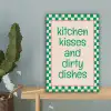 Quote - Groen - Geblokt - Keuken canvas 2cm klein -sfeer4