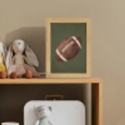 Football - Hout - Sport - Groen Light Box met kabel (Kinderlampje) klein -sfeer2_kind