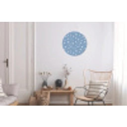 Sterretjes - Patroon - Blauw Wandcirkel aluminium klein 190 -woonkamer
