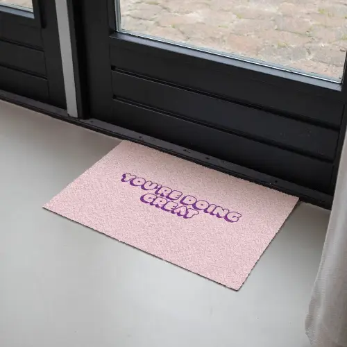 You're doing great - roze - 3D Deurmat klein -sfeer2