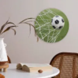 Voetbal - Goal - Net - Sport Akoestische PET Vilt - Rond klein -sfeer3