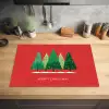 Minimalistisch - Kerstbomen - Rood - Sneeuw Inductie beschermer vinyl 3mm klein -sfeer5