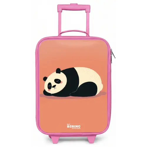 Panda - Slapen - Oranje Kinderkoffer - Roze klein -zz3dotto