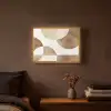 Snijdende cirkels - Overlappende vlakken Light Box met batterij (Wandlamp) middel -sfeer4