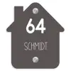 Grijs - Modern Naambord Huisje klein -3d