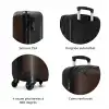 Lederen look chocolade bruin NBS - Handbagage koffer - Volwassenen Unisex middel zzzzzzzbolletjes_FR
