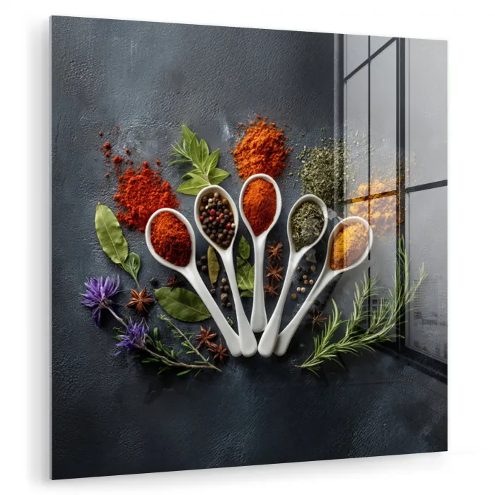 Lepels - Wit - Poeder - Kruiden plexiglas 5mm klein -zzzproduct_nieuw