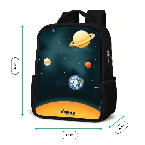 Ruimte met planeten Rugzak - Zwart middel -productfoto_formaten
