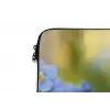 Bloemetjes - Blauw - Vergeet mij nietjes laptophoes neopreen klein -detail