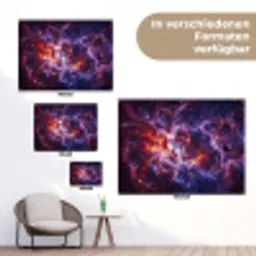 Space - Stars - Abstract - Colorful tuinposter los doek klein -Xsfeer9_DE