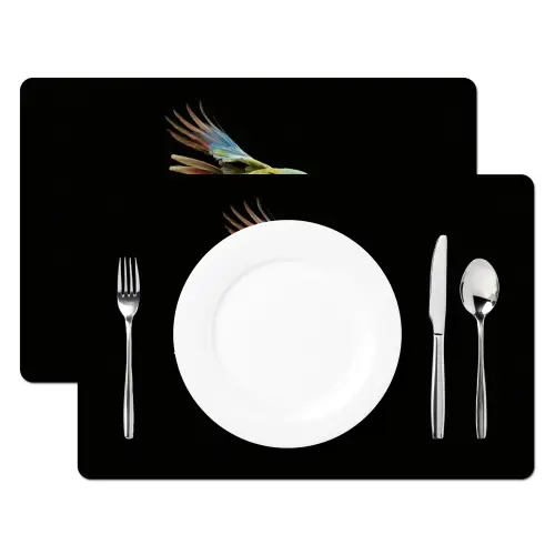Papegaai - Kleurrijk - Vleugels - Sierlijk Placemat vinyl groot -zzsfeer2_Kitchenyeah-website