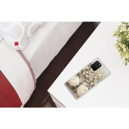 Boom - Beige - Goud - Verflook - Grijs Telefoonhoesje Samsung Galaxy S10 Lite klein -kamerS10Lite