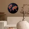 Wereldkaart - Snoepjes - Felle kleuren Wandcirkel plexiglas klein -sfeer1
