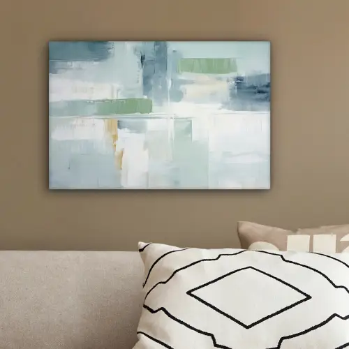Verf - Moderne kunst - Abstract - Grijs canvas 2cm klein -sfeer3