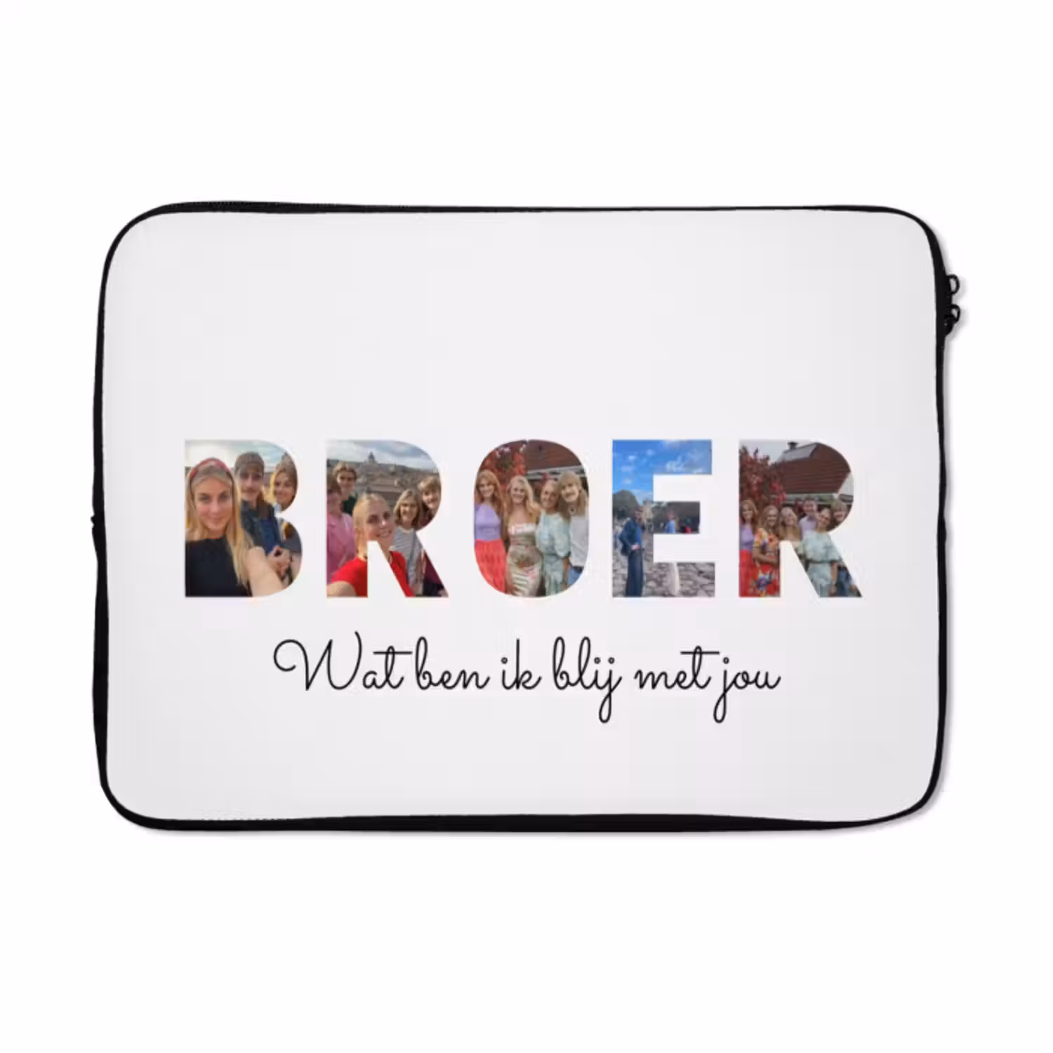Gepersonaliseerde laptophoes - Broer - Lettercollage