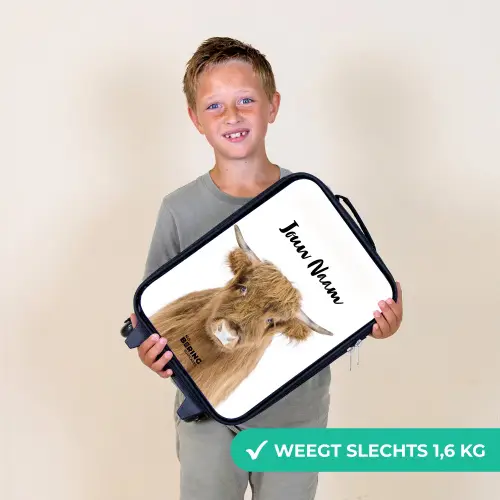 Halbe Hooglander Kinderkoffer - Zwart klein -sfeer4_NL