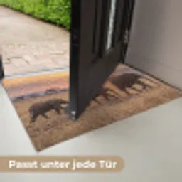 Olifanten - Savanne - Zonsondergang - Afrika - Warm Deurmat klein -USP_DE