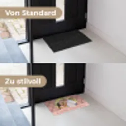 Eigenes – Foto – Rund – Balken – Unten Deurmat klein -voor-na_DE