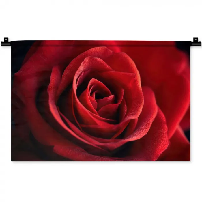 Rood - Roos - Romantisch Wandkleed katoen klein -zz3d