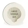 Schelp - Quote - Groen Wandcirkel aluminium klein -3d